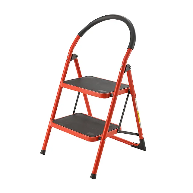 2 Step steel household ladder family use heavy duty folding ladder manufacturer