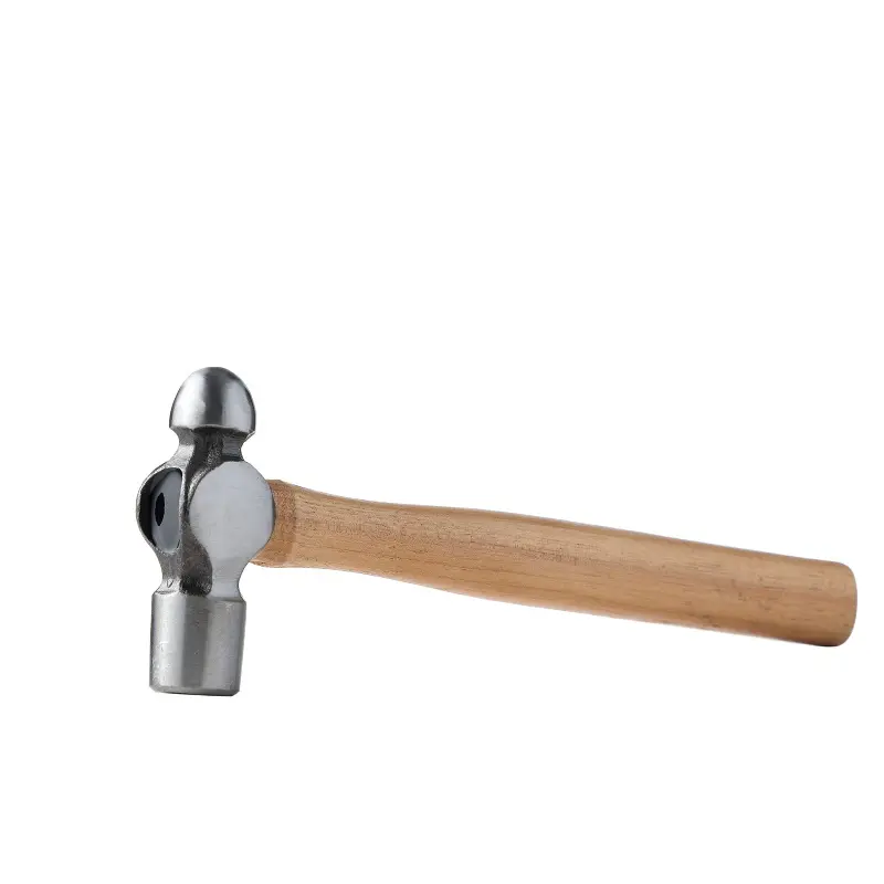 Hickory handle steel forged ball pein hammer