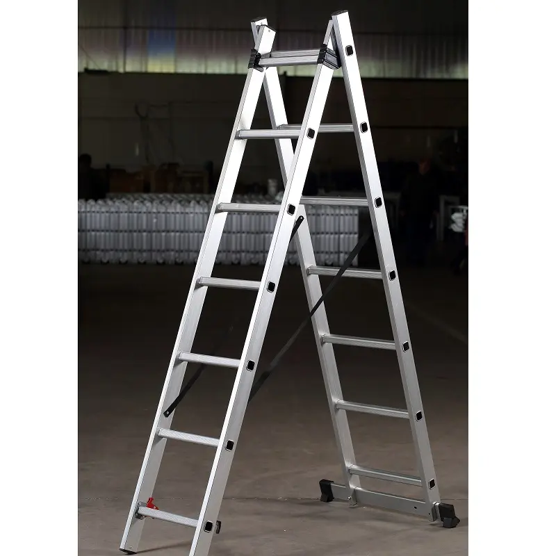 2 seções Aluminum Extension Ladder, 250 Lbs Capacidade de Carga