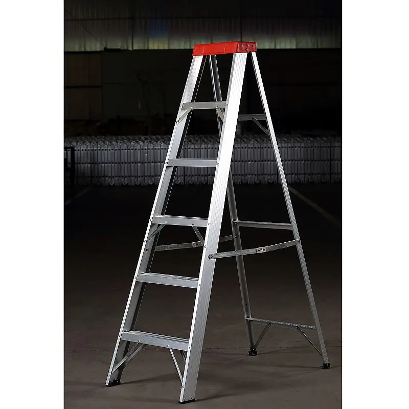 China 5 Steps Aluminum Ladder 250-Pound Capacity For Sale