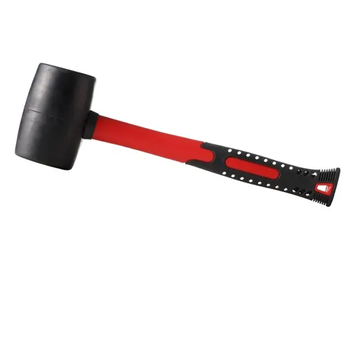 Black Rubber hammer with fibre glass handle