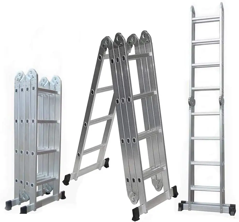 14-in-1 4x4 Aluminium Multi Purpose Folding Extension Ladder 4.7M 15.5FT